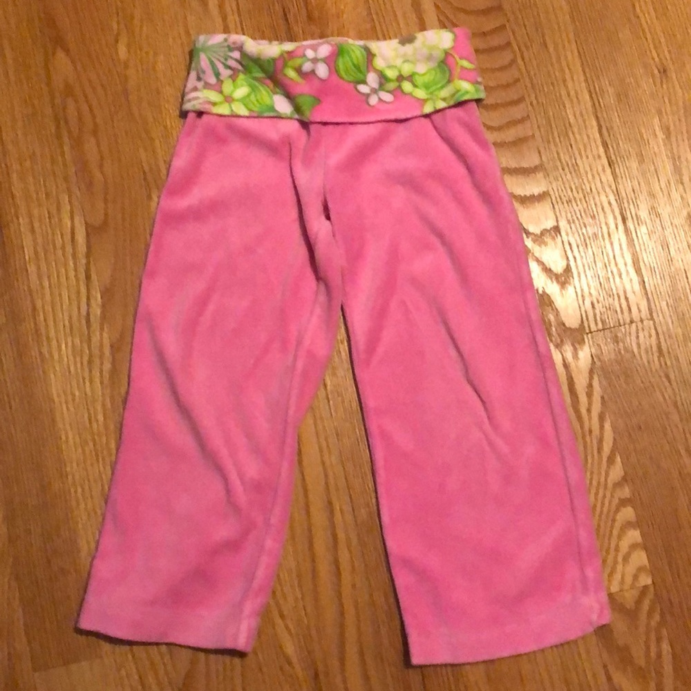 Lilly Pulitzer Girls size 4 Pink Terry Pants
